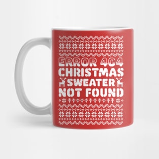 Error 404 Ugly Christmas Sweater Not Found - Computer Nerd Mug